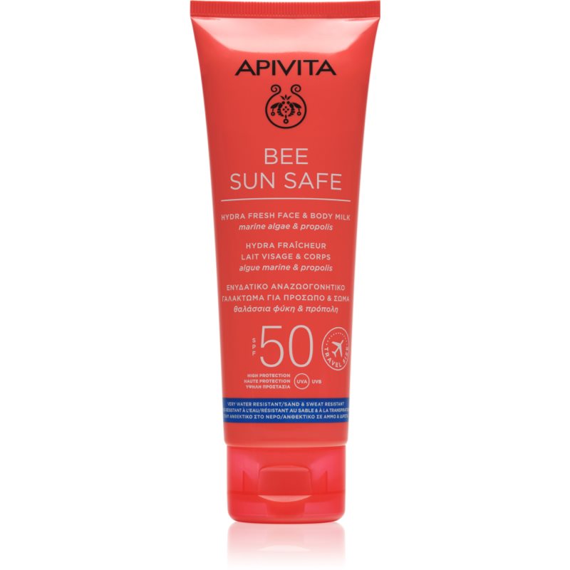 Apivita Bee Sun Safe opaľovacie mlieko na tvár a telo SPF 50 100 ml