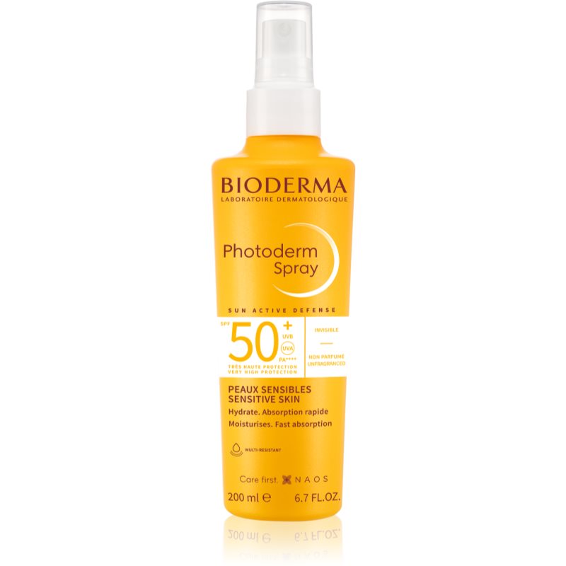 Bioderma Photoderm Sprej SPF 50+ ochranné opaľovacie mlieko v spreji SPF 50+ 200 ml