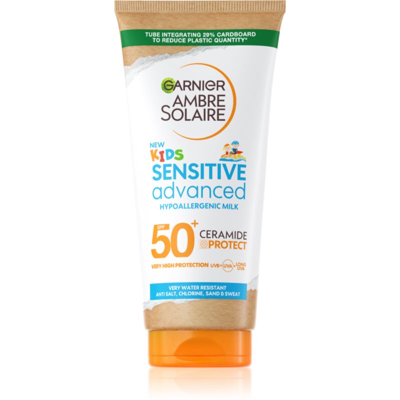 Garnier Ambre Solaire Sensitive Advanced ochranné opaľovacie mlieko pre deti SPF 50+ 175 ml