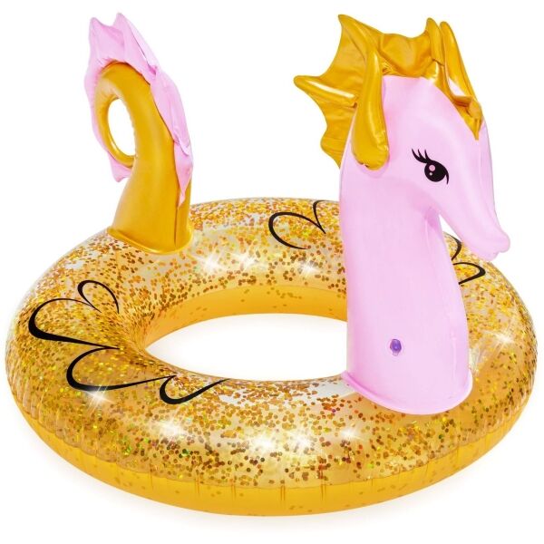 Bestway GLITTER SEAHORSE SWIM RING Nafukovací kruh, zlatá